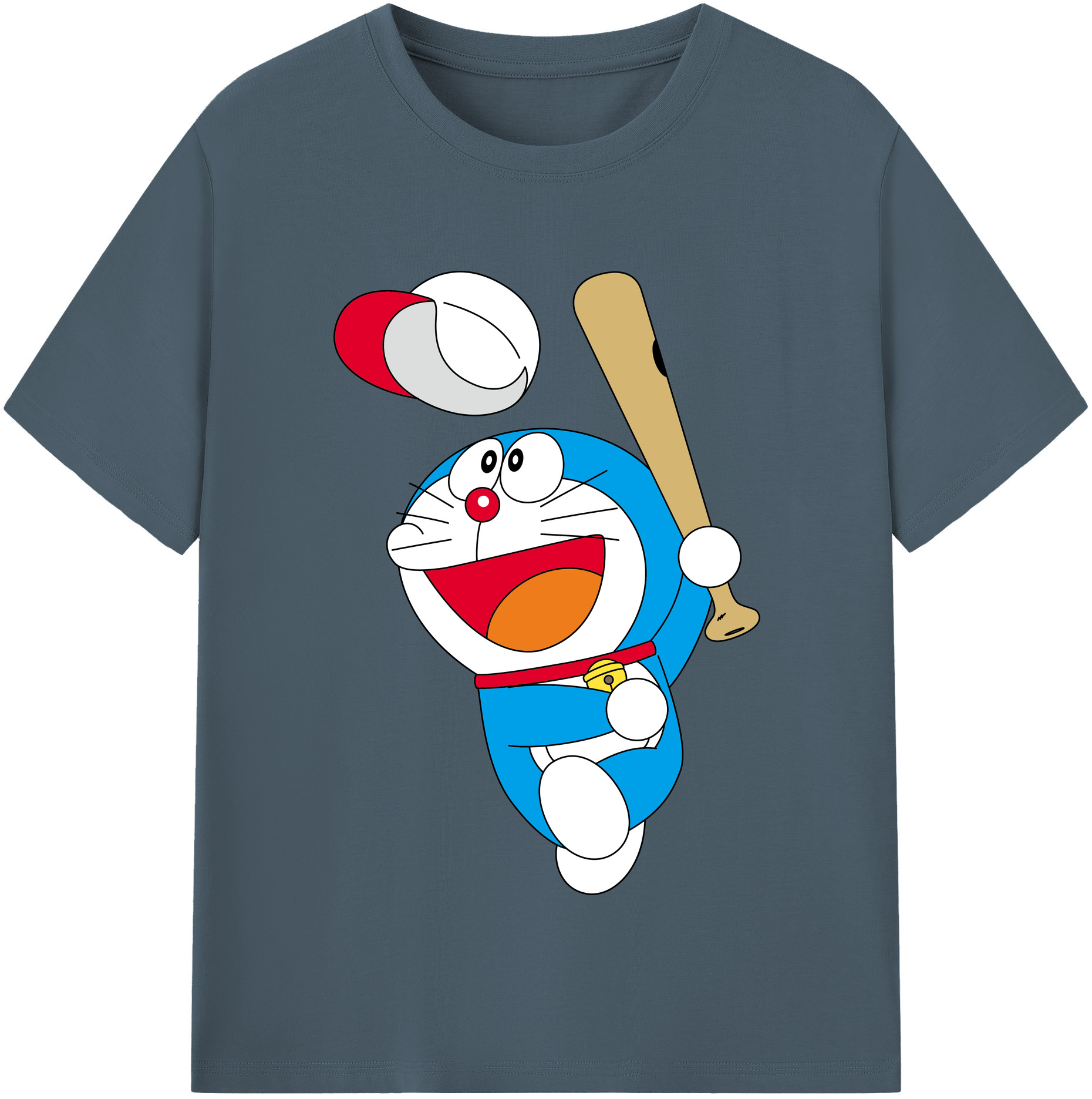 （画像用） ドラえもん Doraemon 綿100％半袖Tシャツ（フロントプリント）